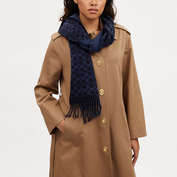 NWT Coach Outlet Signature Bicolor Muffler - Picture 2 of 3